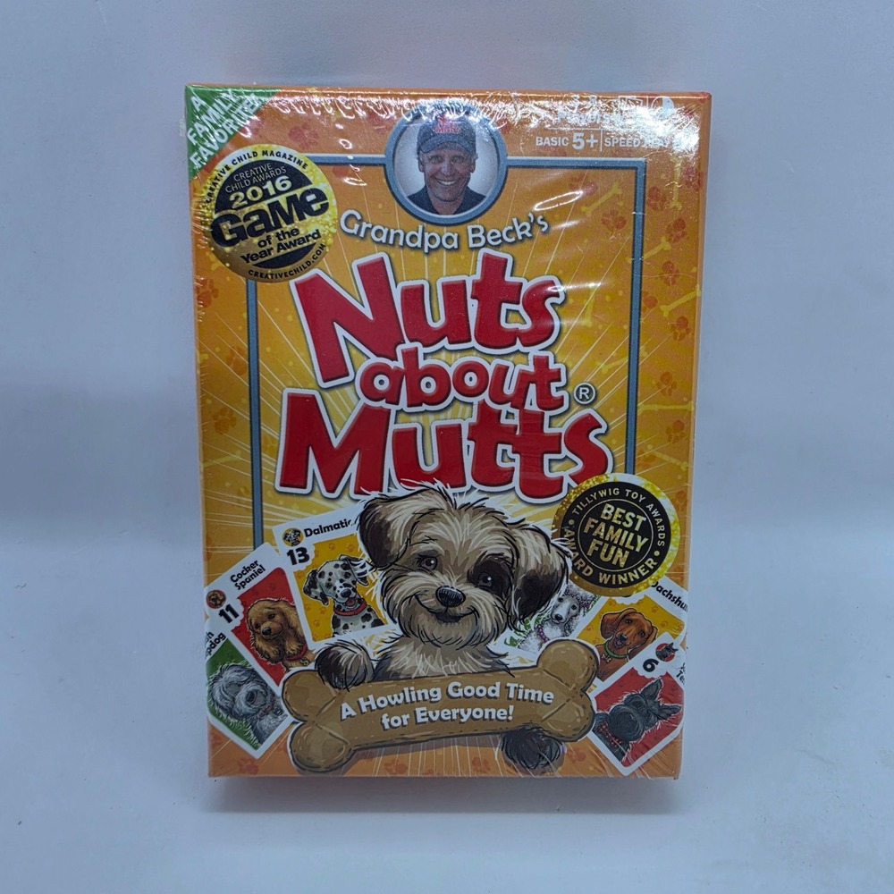 Grandpa Beck's Nuts About Mutts Strategy Card Game 3-8 Players New Sealed